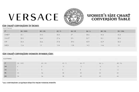 versace size guide women's|versace size chart for women.